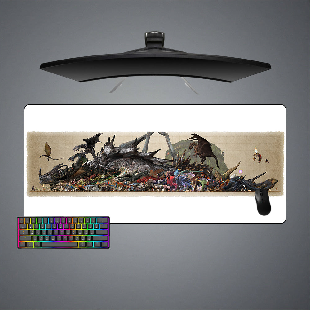 Allleftout Monster Hunter Monster Scale Design Gaming Mouse Pad, Computer Desk Mat