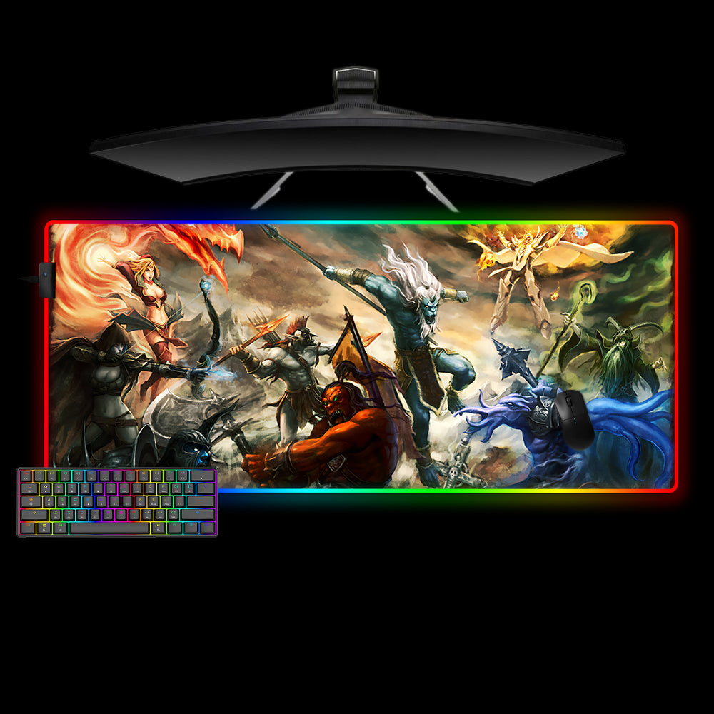 Allleftout Defense Of The Ancients Design Rgb Gaming Mouse Pad, Computer Desk Mat