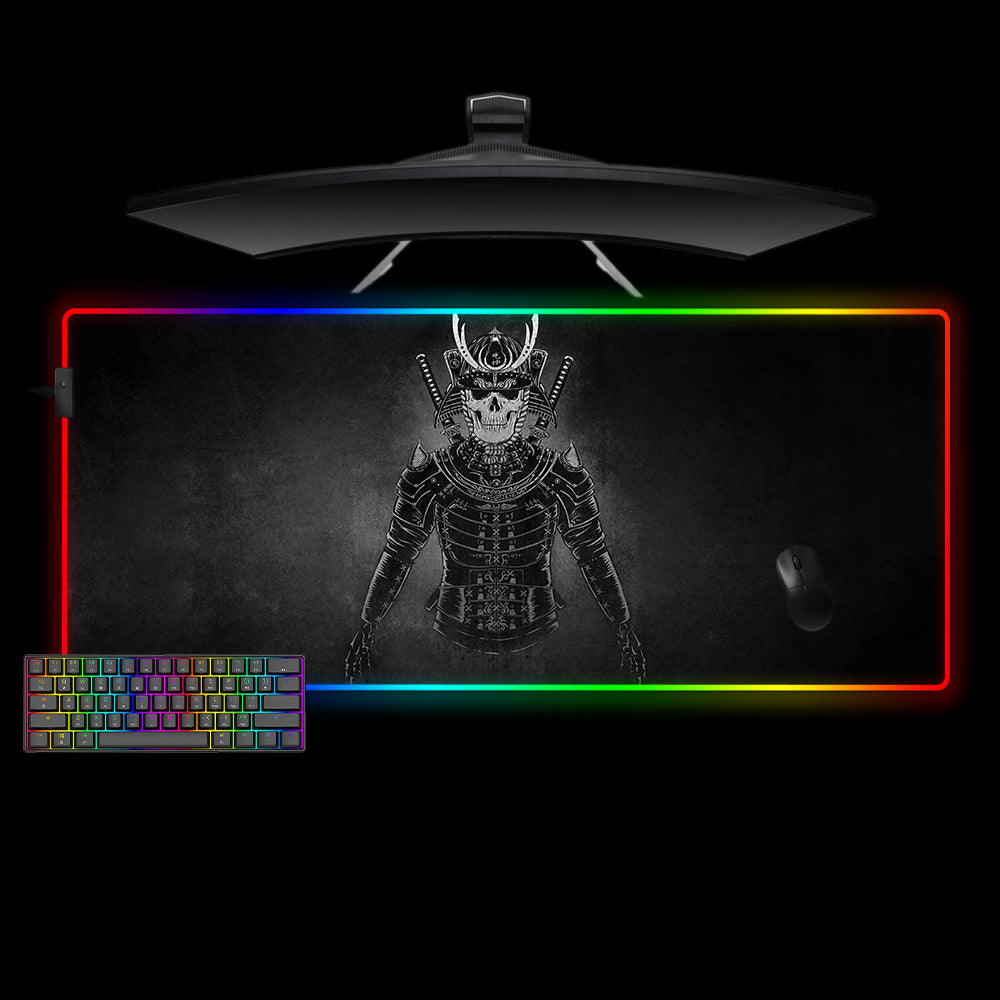 Allleftout Samurai Armor Design Rgb Gaming Mouse Pad, Computer Desk Mat