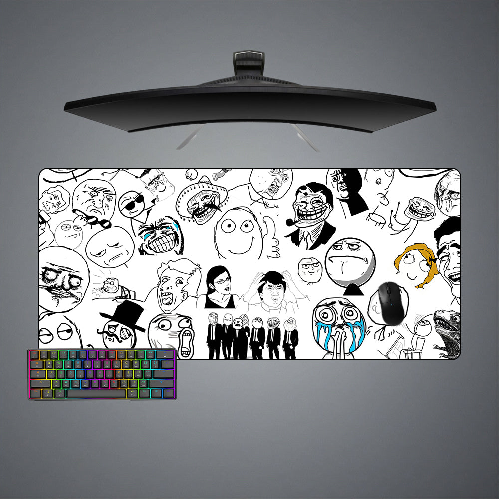 Allleftout Meme Drawing Collection Design Gaming Mouse Pad, Computer Desk Mat