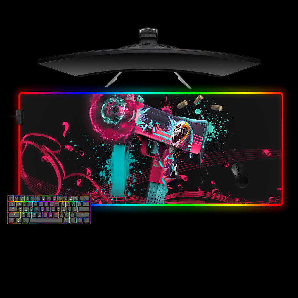 Allleftout Counter-Strike Neon Rider Skin Design Rgb Gaming Mouse Pad, Computer Desk Mat