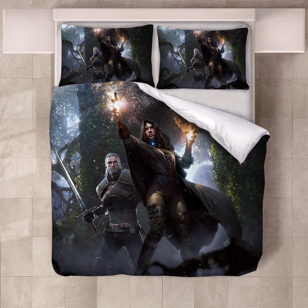 The Witcher  #3 Duvet Cover Quilt Cover Pillowcase Bedding Set Bed Home Bedroom Decor