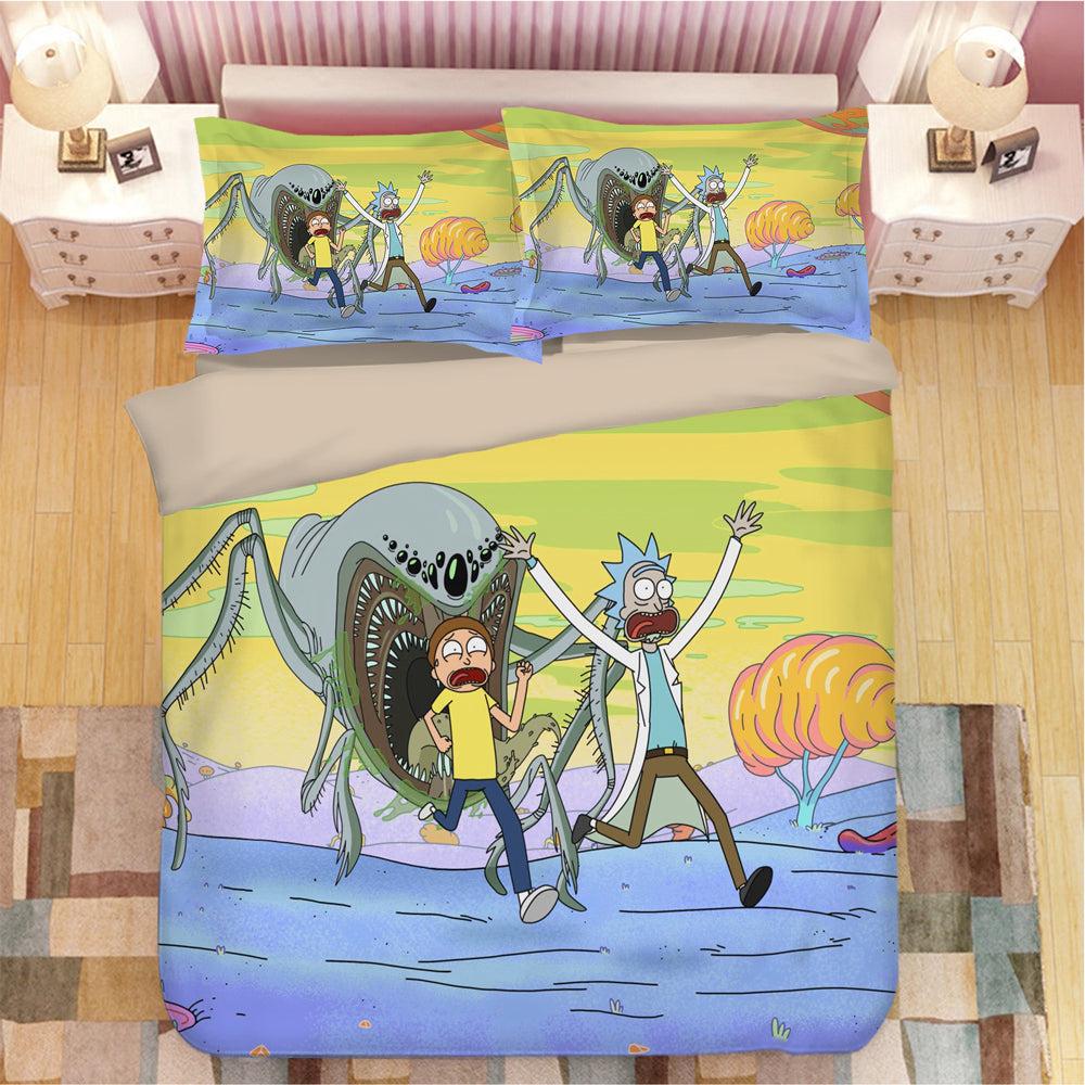 Rick And Morty  #16 Duvet Cover Quilt Cover Pillowcase Bedding Set Bed Home Bedroom Decor
