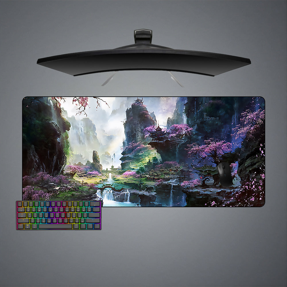 Allleftout Sakura Valley Design Gaming Mouse Pad, Computer Desk Mat