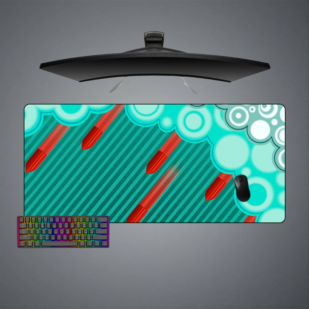 Allleftout Counter-Strike Bullet Rain Design Gaming Mouse Pad, Computer Desk Mat