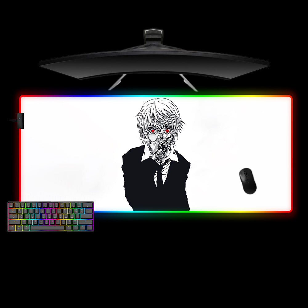 Allleftout Kurapika Red Eyes Design Rgb Gaming Mouse Pad, Computer Desk Mat
