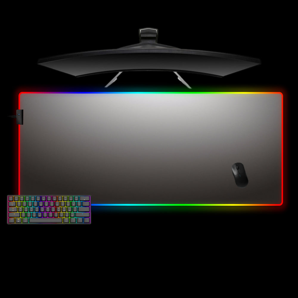 Allleftout Gradient Gray Design Rgb Gaming Mouse Pad, Computer Desk Mat