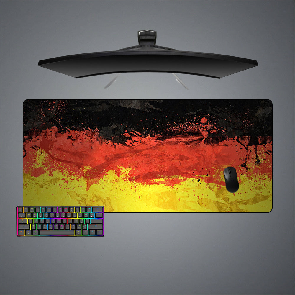 Allleftout German Flag Splash Paint Design Gaming Mouse Pad, Computer Desk Mat
