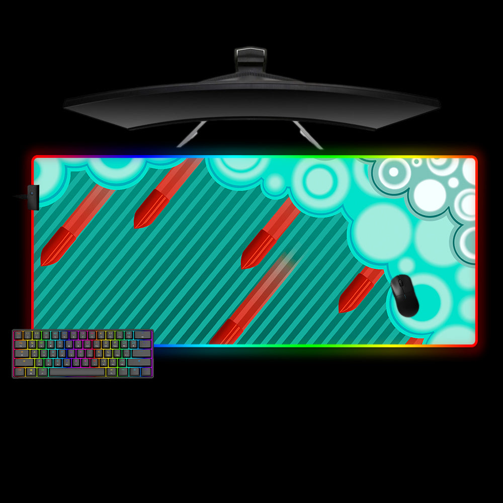 Allleftout Counter-Strike Bullet Rain Design Rgb Gaming Mouse Pad, Computer Desk Mat