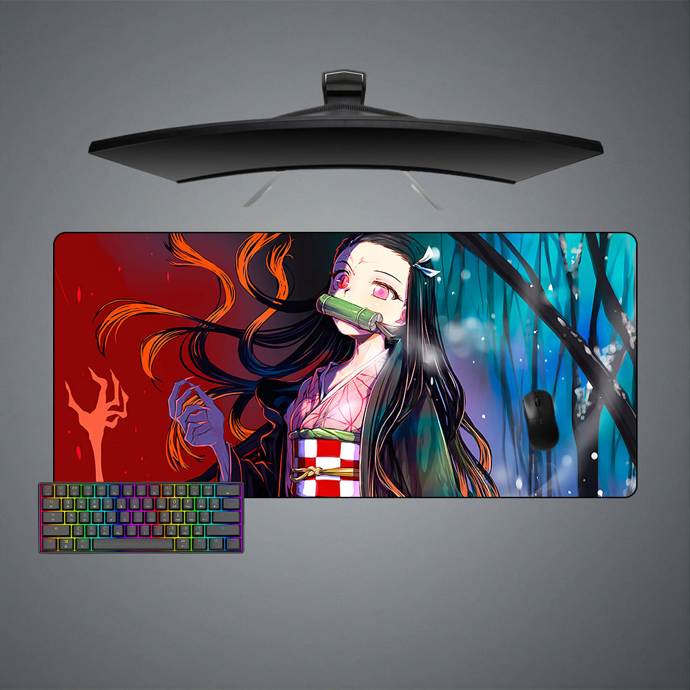 Allleftout Nezuko Demon Design Gaming Mouse Pad, Computer Desk Mat