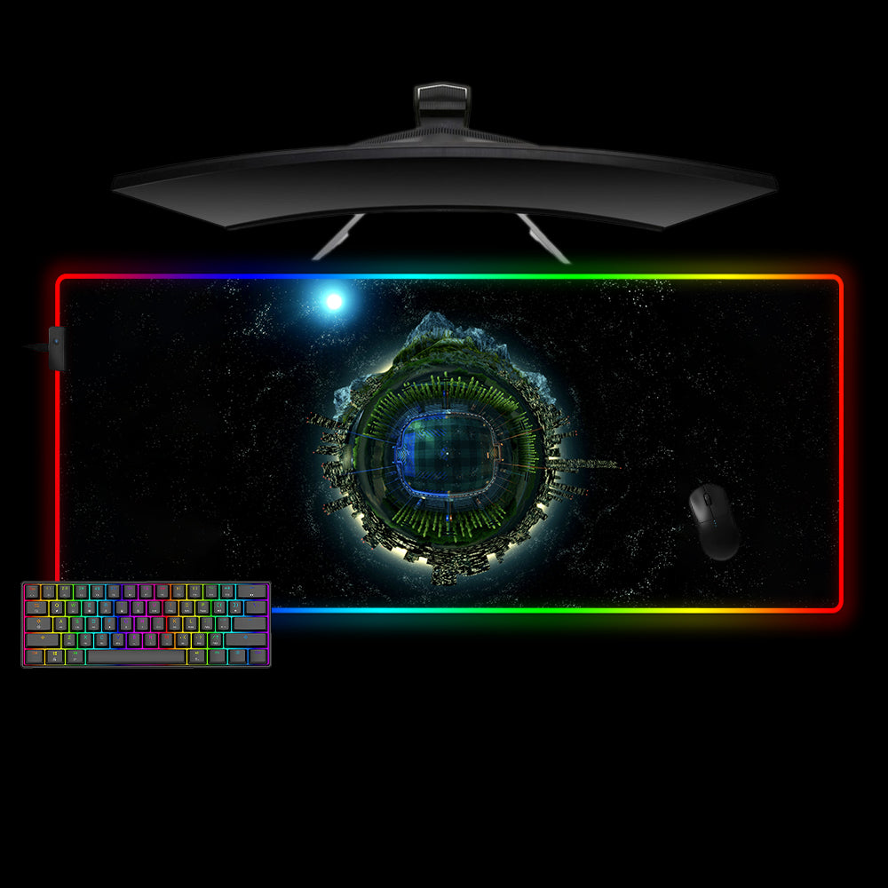 Allleftout Rocket League Arena Design Rgb Gaming Mouse Pad, Computer Desk Mat