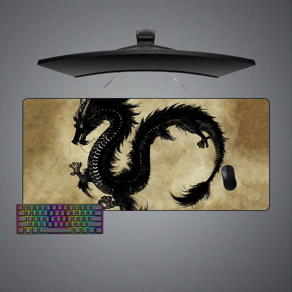 Allleftout Dragon Painting Design Gaming Mouse Pad, Computer Desk Mat