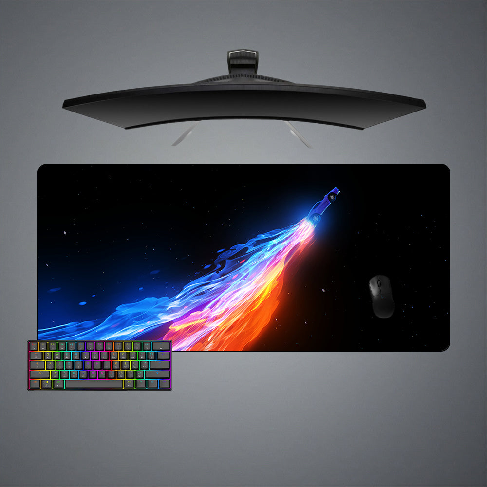 Allleftout Rocket League Boost Flames Design Gaming Mouse Pad, Computer Desk Mat