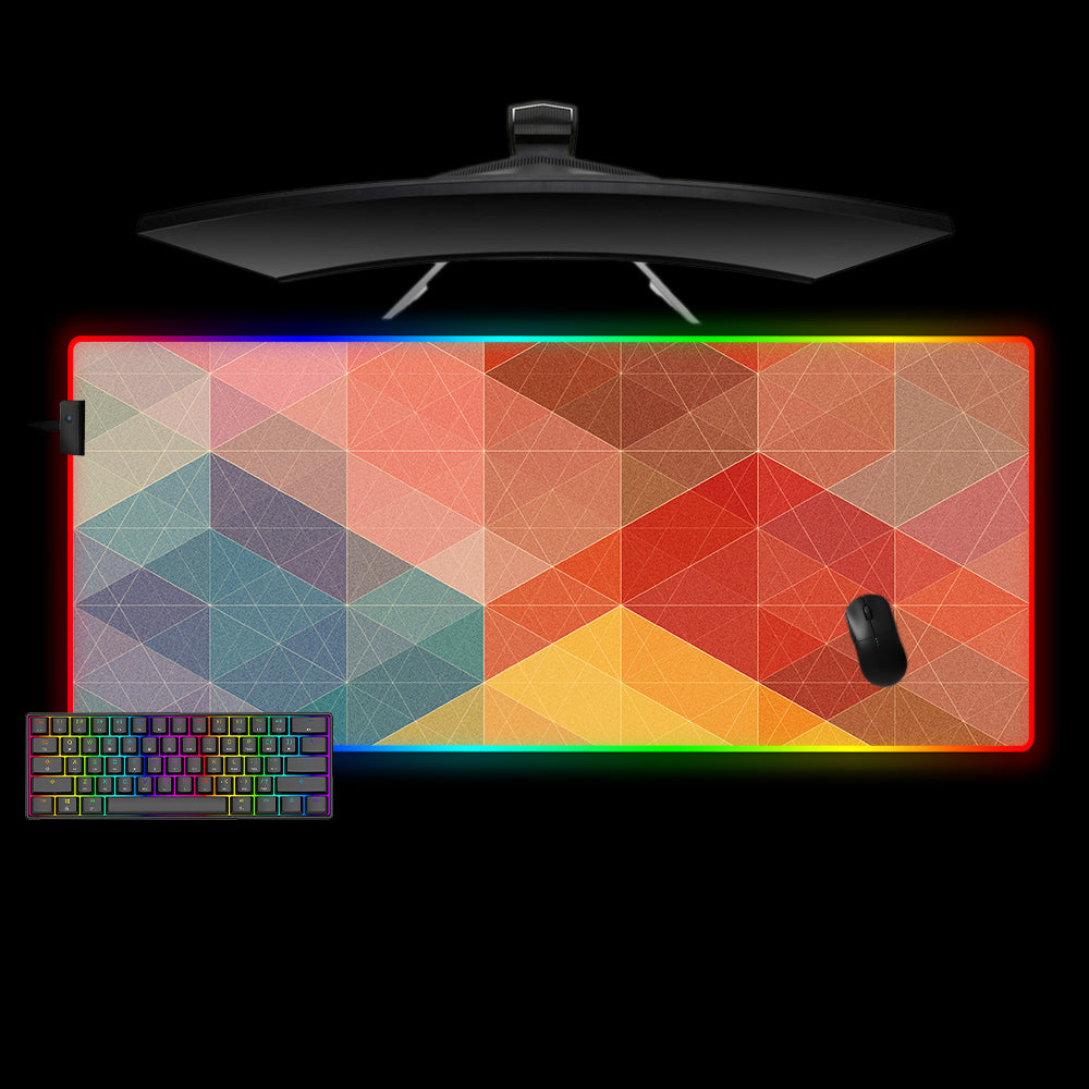Allleftout Geometry Color Web Design Rgb Gaming Mouse Pad, Computer Desk Mat