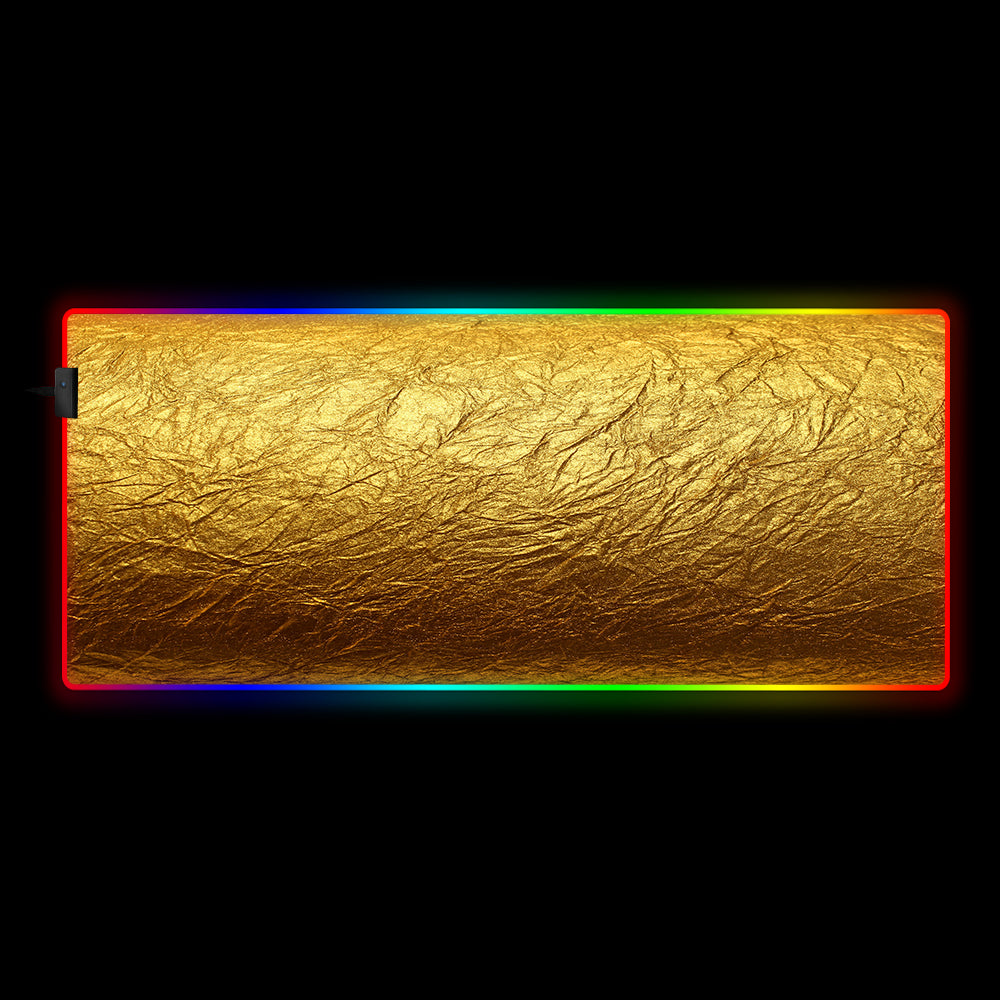 Allleftout Gold Foil Design Rgb Gaming Mouse Pad, Computer Desk Mat