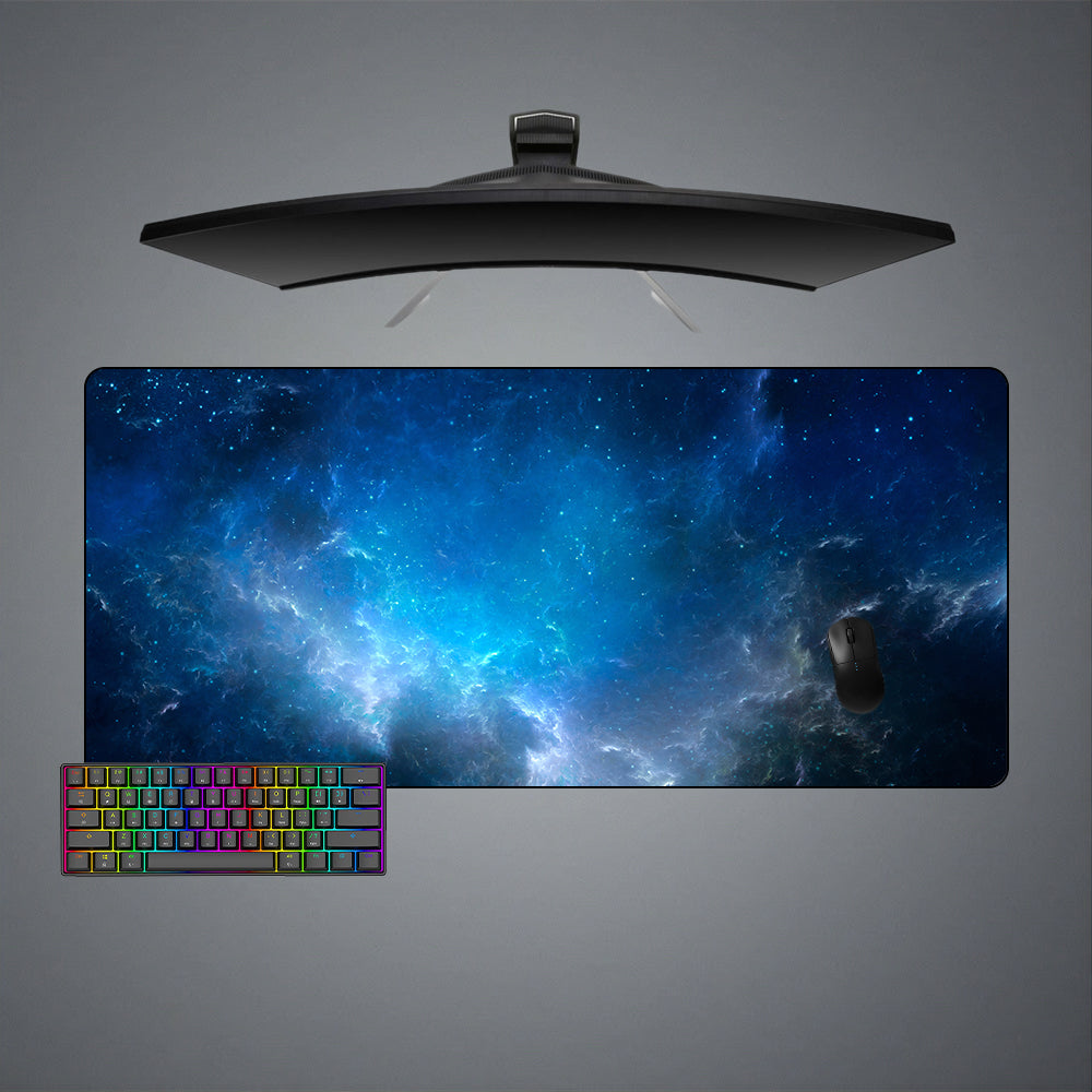 Allleftout Blue Nebula Design M-Xxl Size Gaming Mouse Pad, Computer Desk Mat