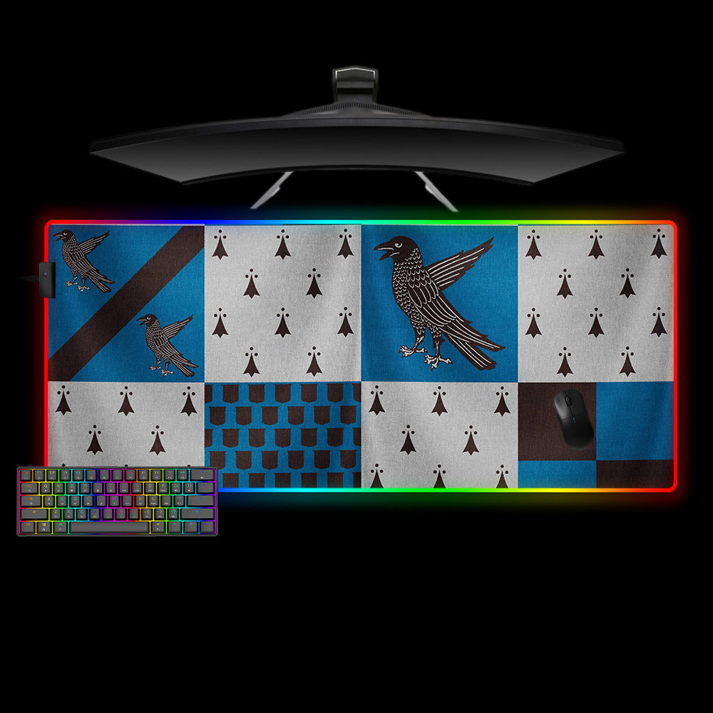 Allleftout Ravenclaw Flag Design M-Xxl Size Rgb Gaming Mouse Pad, Computer Desk Mat