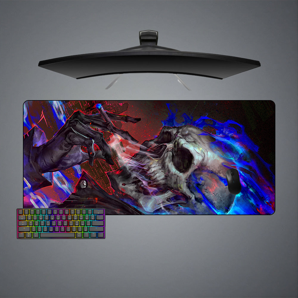 Allleftout Ghost Rider Smoke Design M-Xxl Size Gaming Mouse Pad, Computer Desk Mat