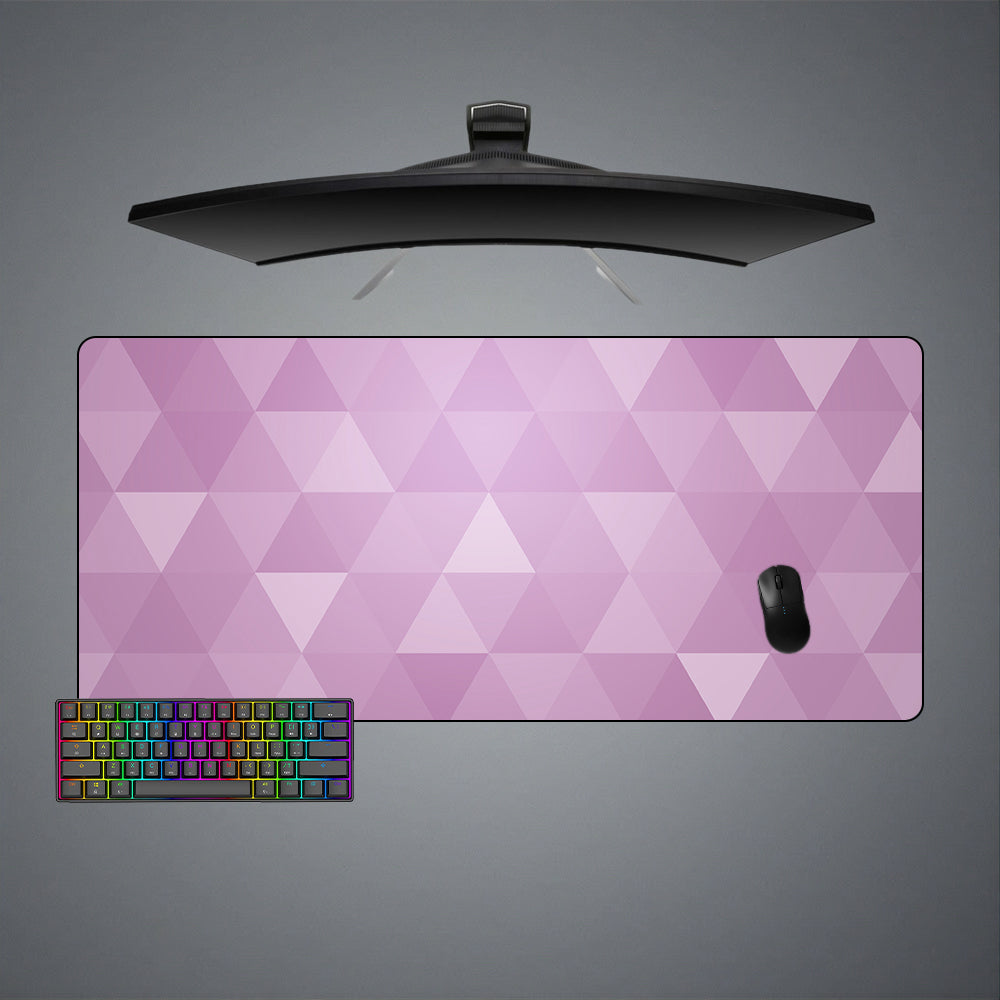 Allleftout Purple Triangles Design M-Xxl Size Gaming Mouse Pad, Computer Desk Mat