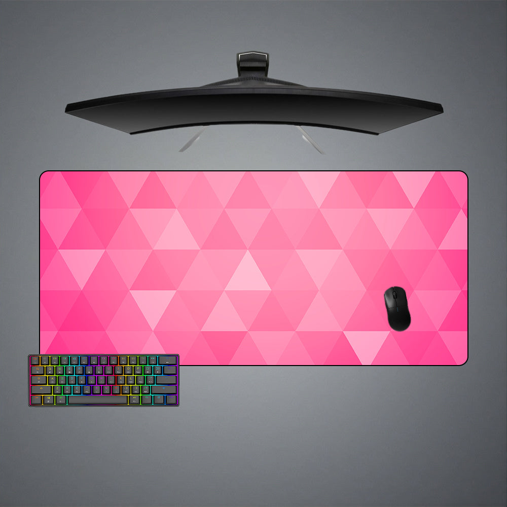 Allleftout Pink Triangles Design M-Xxl Size Gaming Mouse Pad, Computer Desk Mat