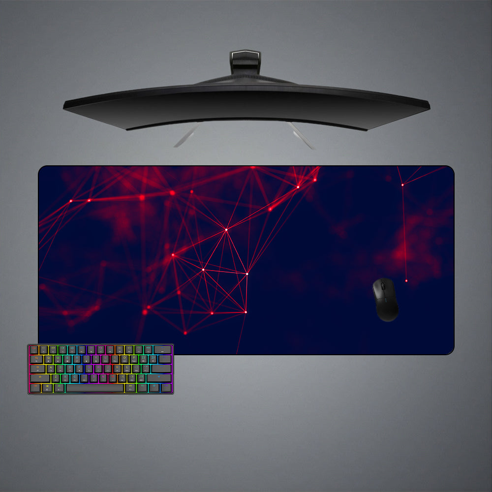 Allleftout Red Cyberspace Design M-Xxl Size Gaming Mouse Pad, Computer Desk Mat