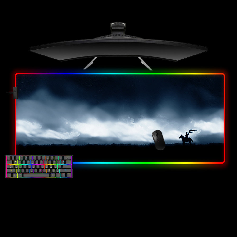 Allleftout Ronin Storm Design M-Xxl Size Rgb Gaming Mouse Pad, Computer Desk Mat