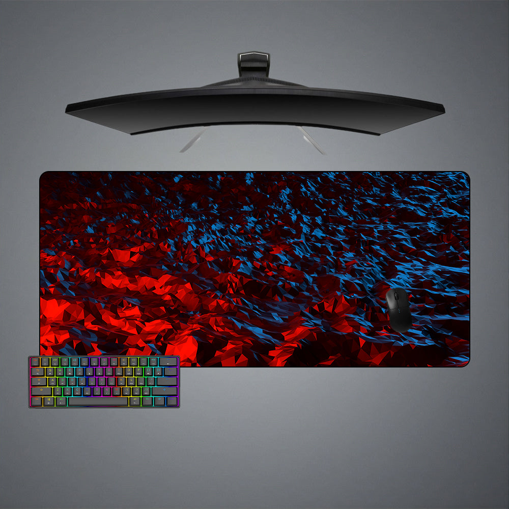 Allleftout Poly Red And Blue Design M-Xxl Size Gaming Mouse Pad, Computer Desk Mat