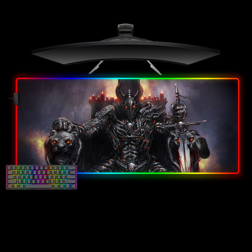 Allleftout Dark Knight Design M-Xxl Size Rgb Gaming Mouse Pad, Computer Desk Mat