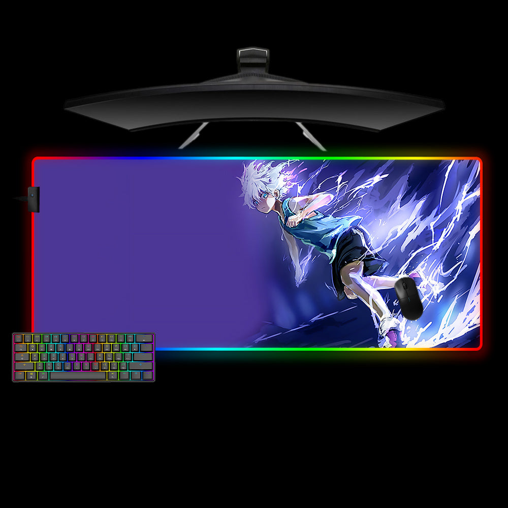 Allleftout Killua Zoldyck Design M-Xxl Size Rgb Gaming Mouse Pad, Computer Desk Mat