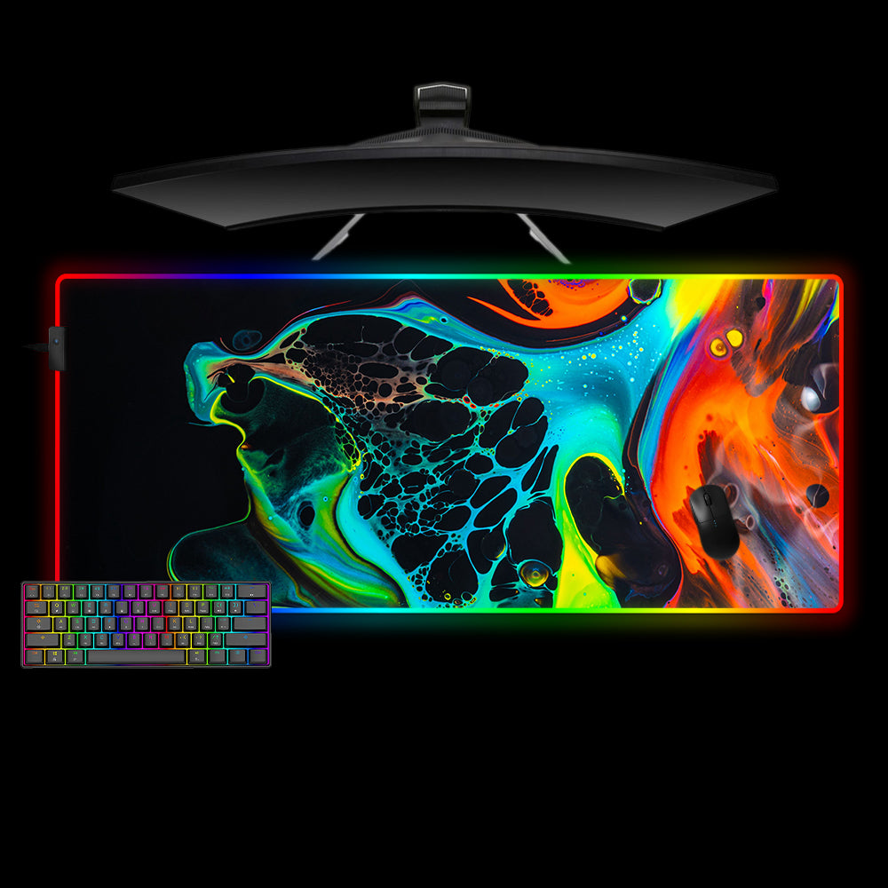 Allleftout Paint Mix Closeup Design M-Xxl Size Rgb Gaming Mouse Pad, Computer Desk Mat