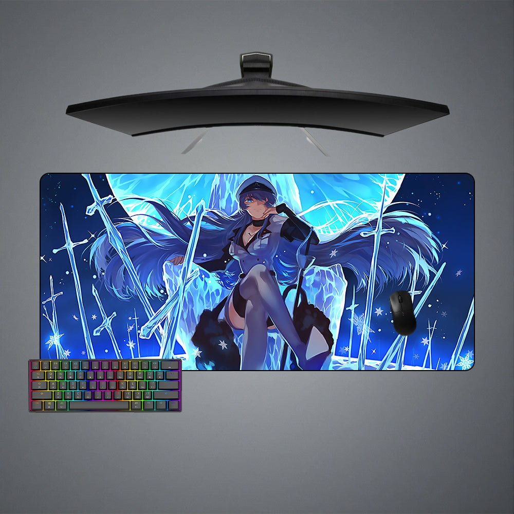 Allleftout Esdeath The Ice Queen Design M-Xxl Size Gaming Mouse Pad, Computer Desk Mat
