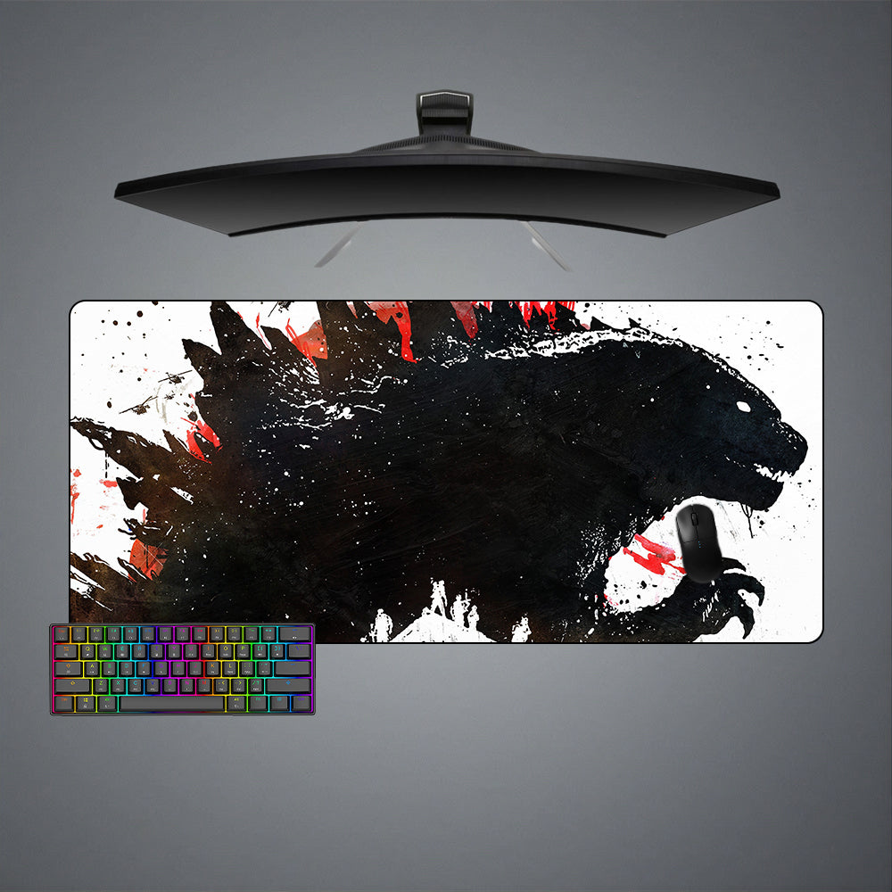 Allleftout Godzilla Splatter Design M-Xxl Size Gaming Mouse Pad, Computer Desk Mat