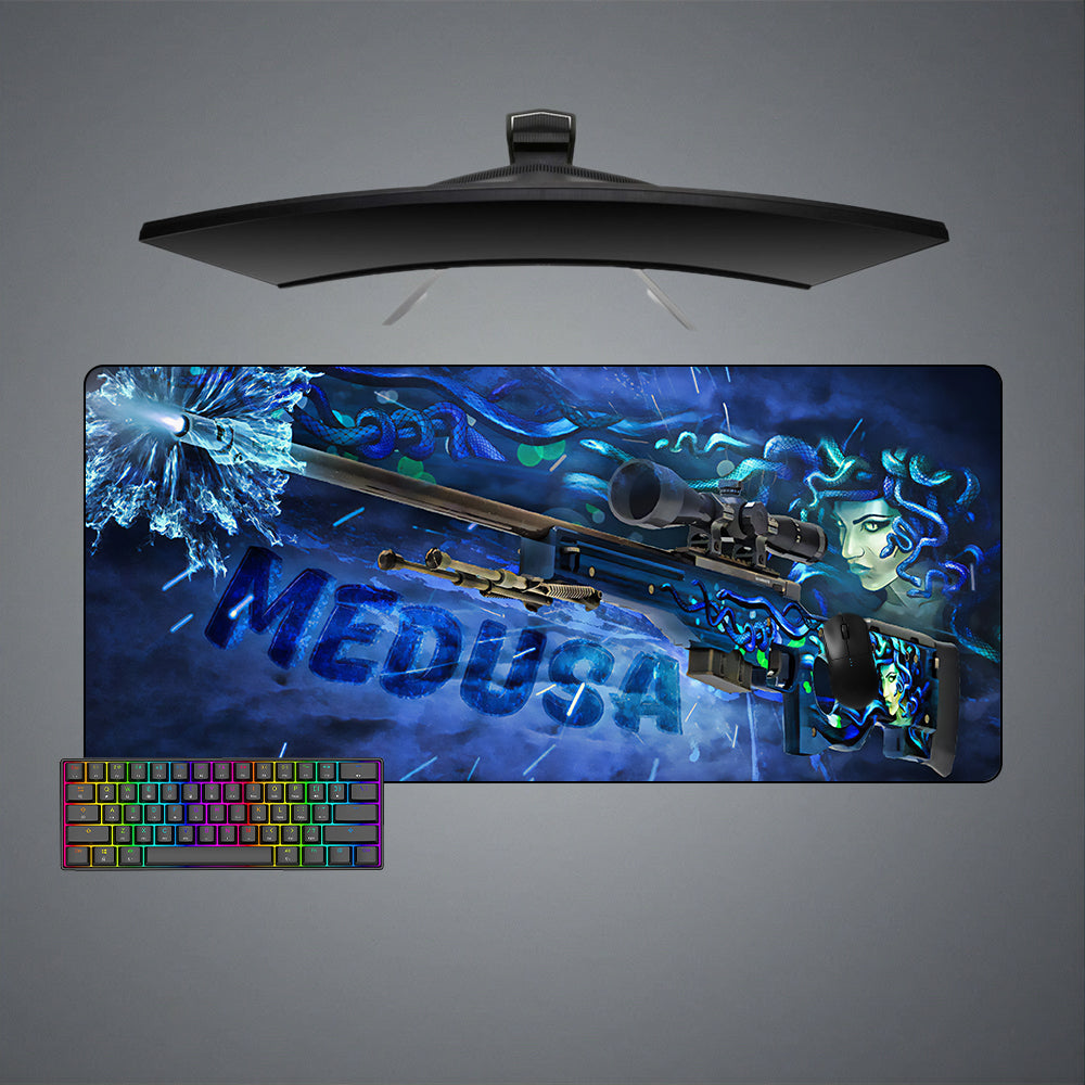 Allleftout Counter-Strike Awp Medusa Design M-Xxl Size Gaming Mouse Pad, Computer Desk Mat