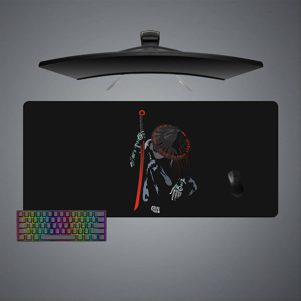 Allleftout Samurai Kneel Design M-Xxl Size Gaming Mouse Pad, Computer Desk Mat