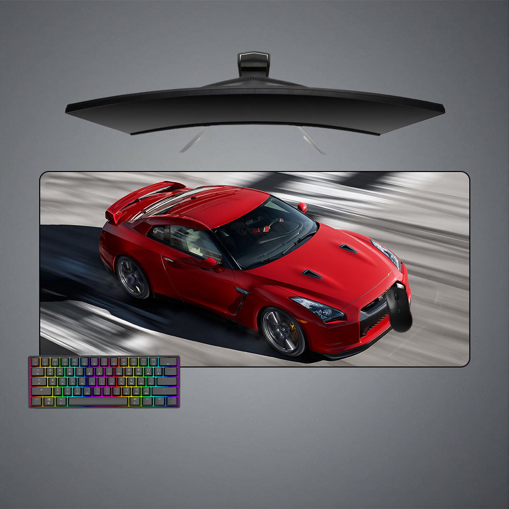 Allleftout Red Gtr Design M-Xxl Size Gaming Mouse Pad, Computer Desk Mat