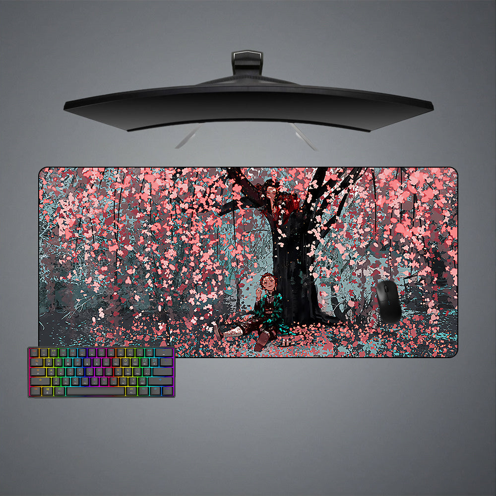 Allleftout Demon Slayer Sakura Design M-Xxl Size Gaming Mouse Pad, Computer Desk Mat