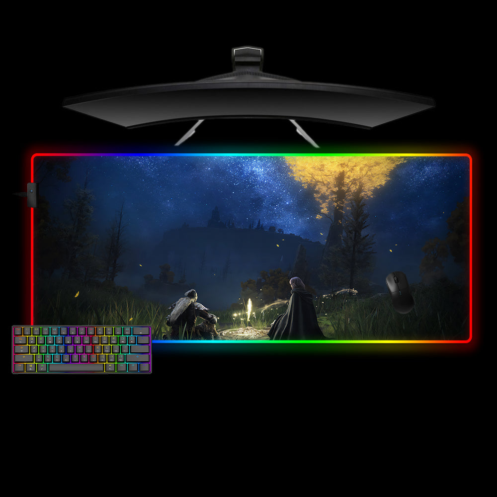 Allleftout Elden Ring Night Design M-Xxl Size Gaming Rgb Mouse Pad, Computer Desk Mat