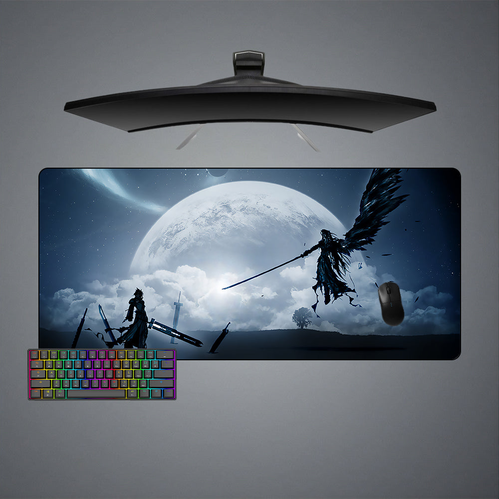 Allleftout Ff7 Moon Design M-Xxl Size Gaming Mouse Pad, Computer Desk Mat