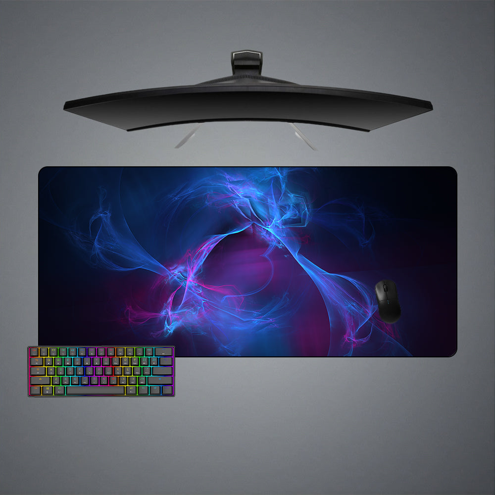 Allleftout Blue Bending Light Design M-Xxl Size Gaming Mouse Pad, Computer Desk Mat