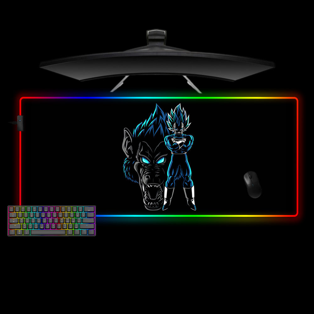 Allleftout Dbz Great Ape Vegeta Design M-Xxl Size Gaming Rgb Mouse Pad, Computer Desk Mat