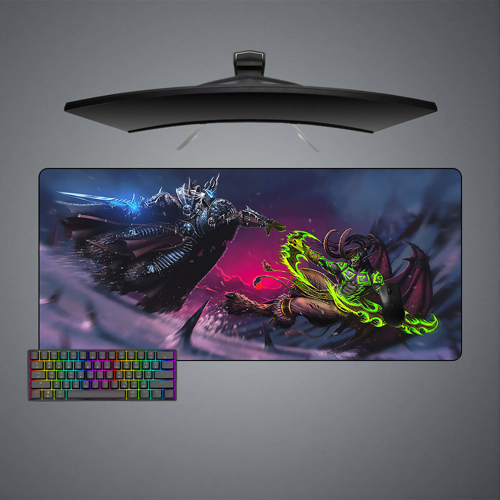Allleftout Lich King Vs. Illidan Design M-Xxl Size Gaming Mouse Pad, Computer Desk Mat