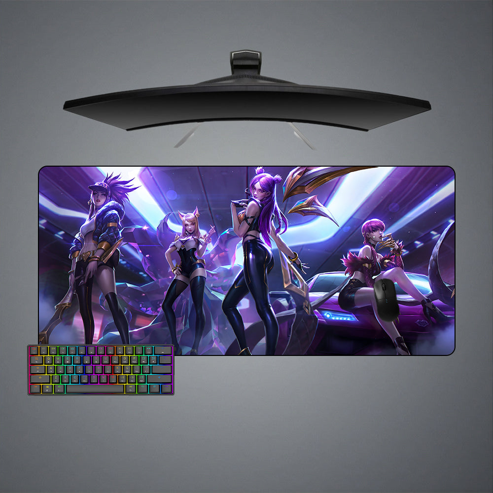 Allleftout Girl Squad Design M-Xxl Size Gaming Mouse Pad, Computer Desk Mat