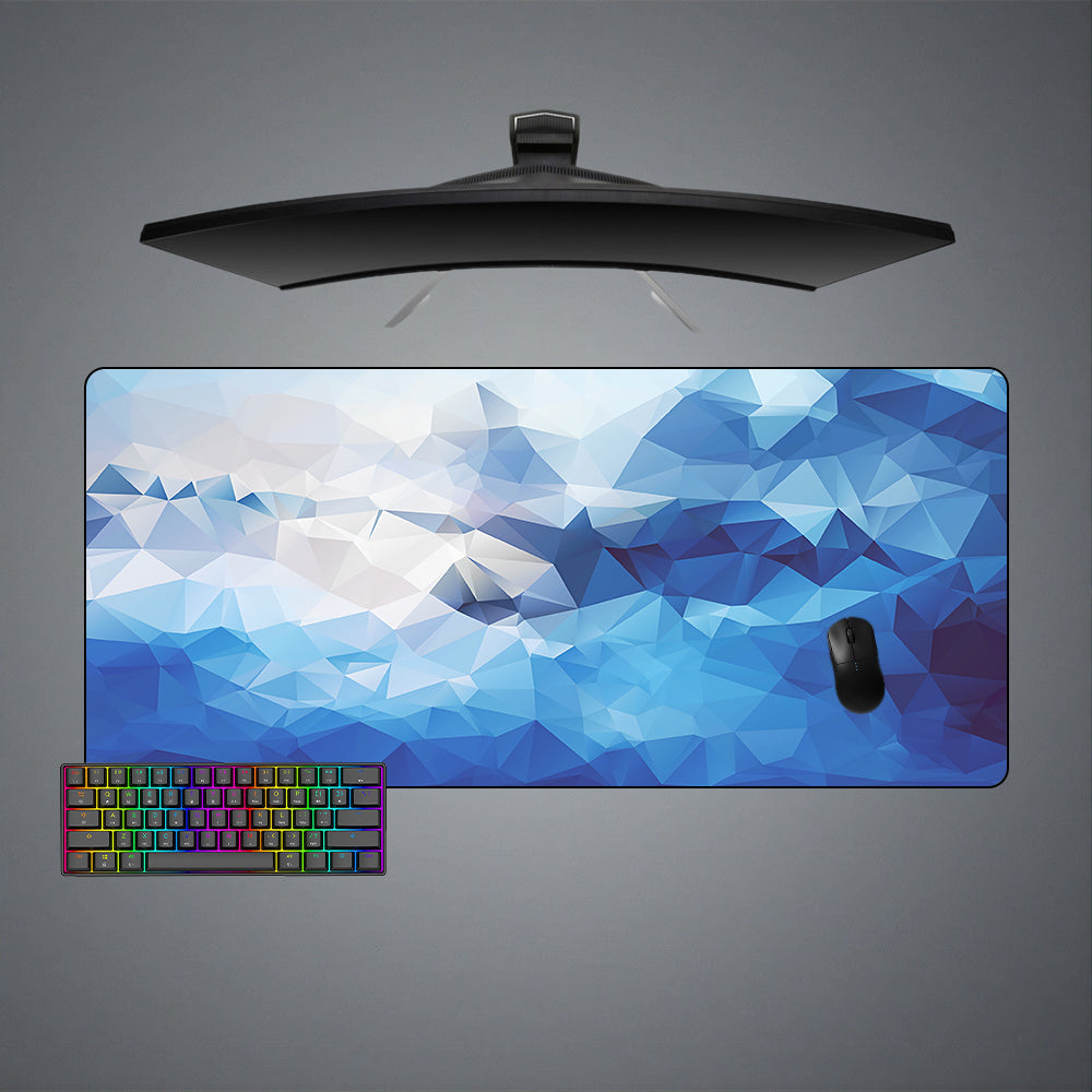Allleftout Poly Blue Design M-Xxl Size Gaming Mouse Pad, Computer Desk Mat
