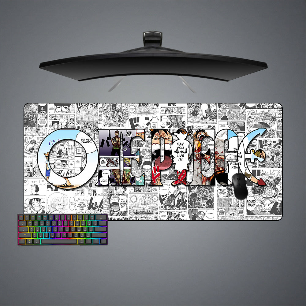 Allleftout One Piece Pages Design M-Xxl Size Gaming Mouse Pad, Computer Desk Mat