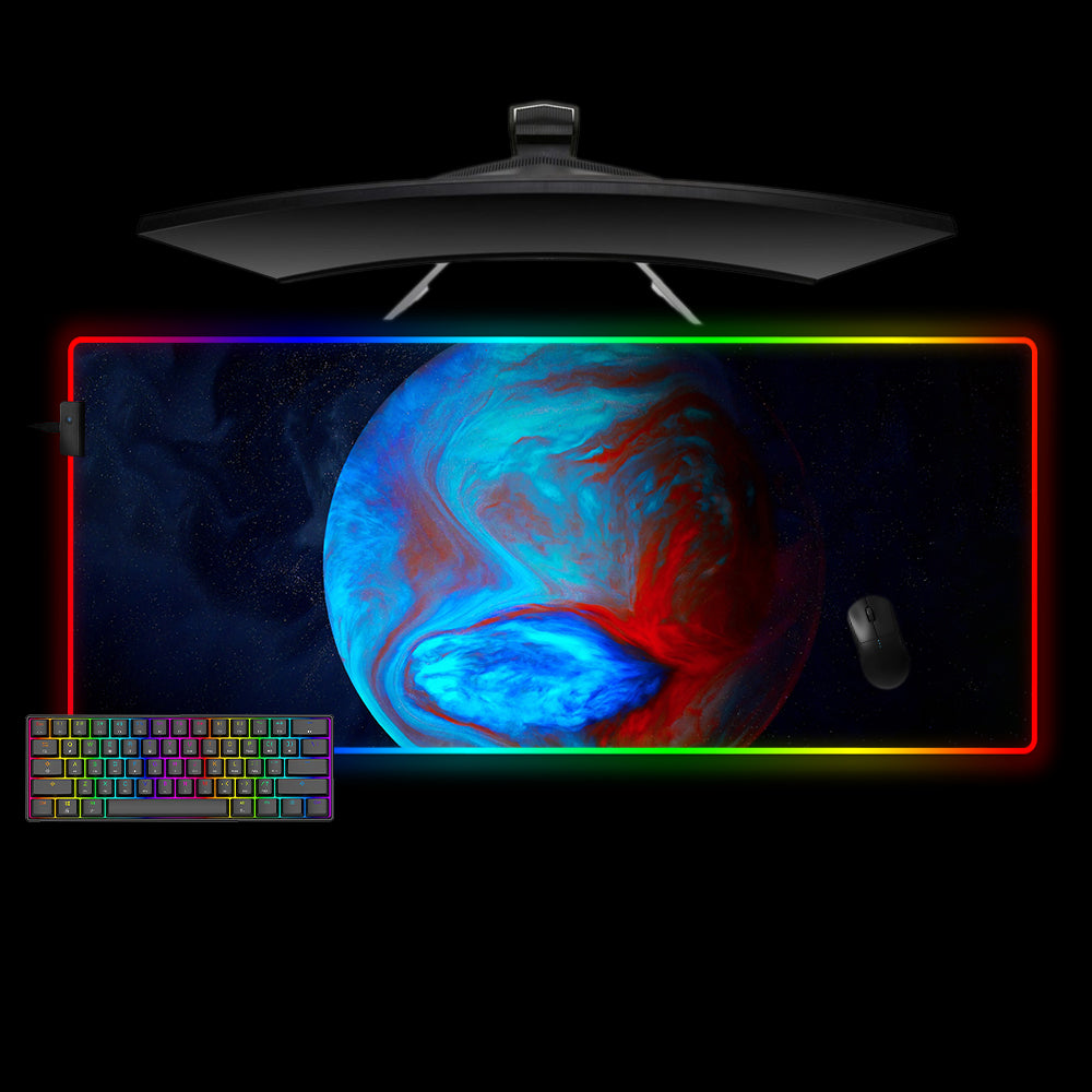 Allleftout New Planet Design M-Xxl Size Rgb Gaming Mouse Pad, Computer Desk Mat