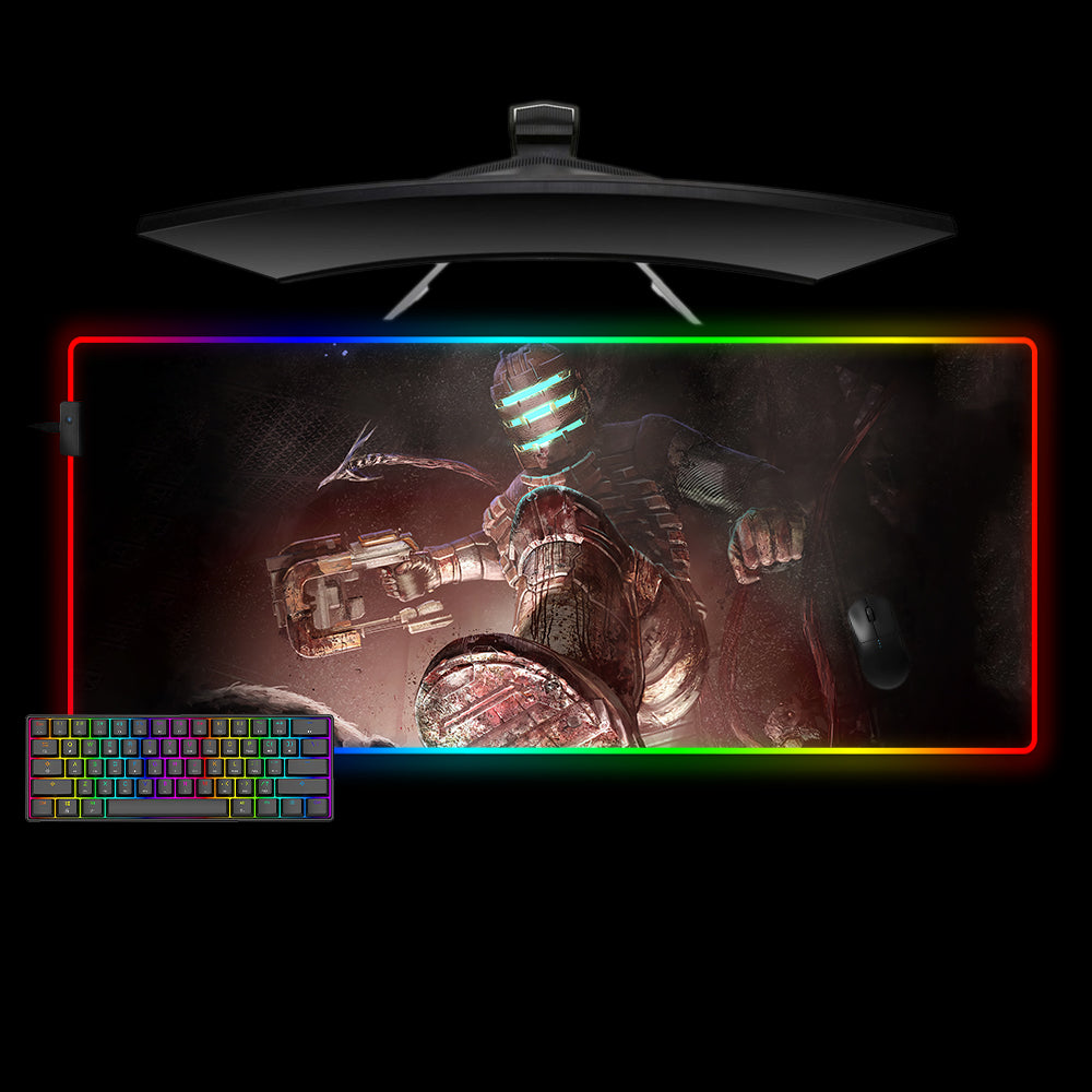 Allleftout Dead Space Stomp Design M-Xxl Size Rgb Gaming Mouse Pad, Computer Desk Mat