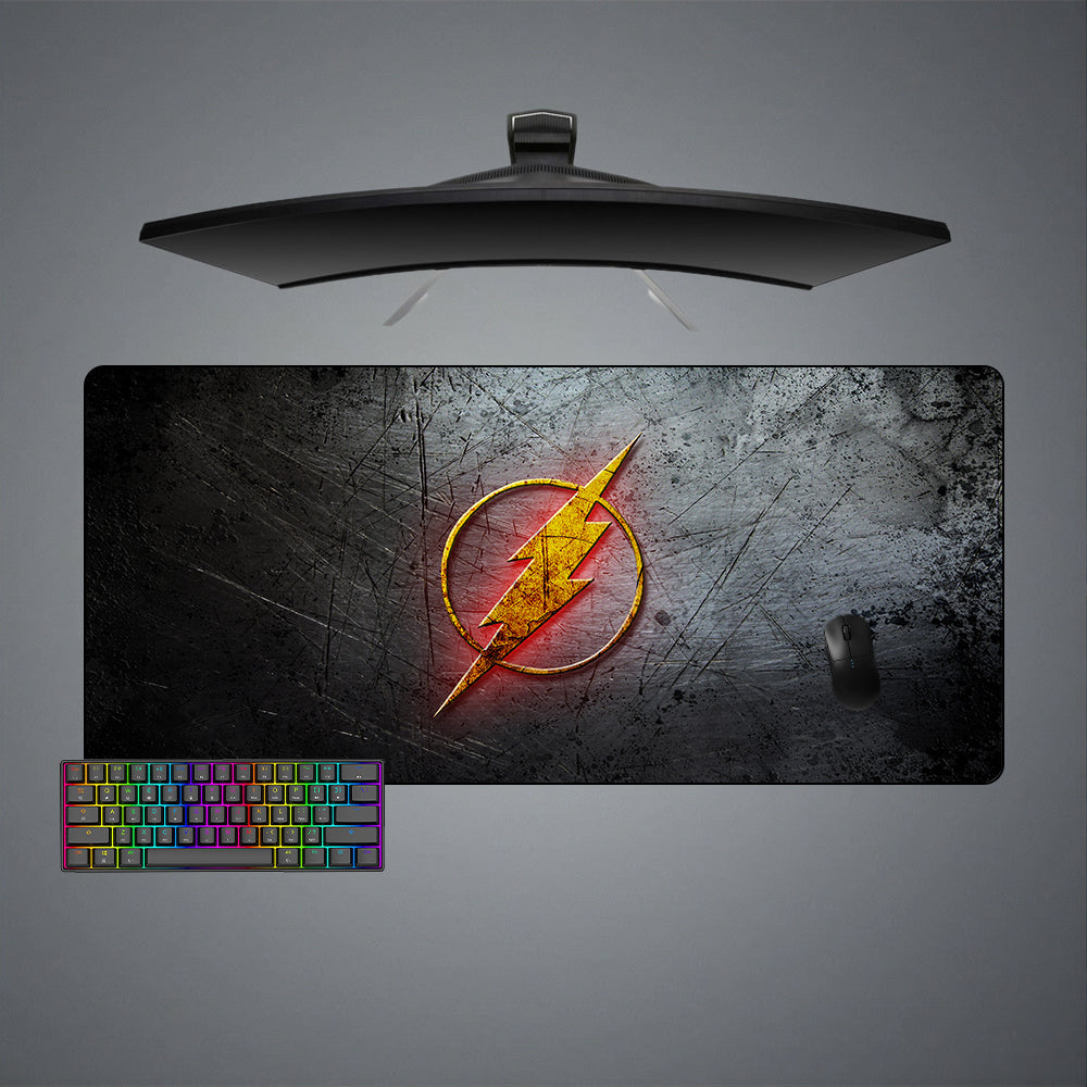 Allleftout Flash Logo Design M-Xxl Size Gaming Mouse Pad, Computer Desk Mat