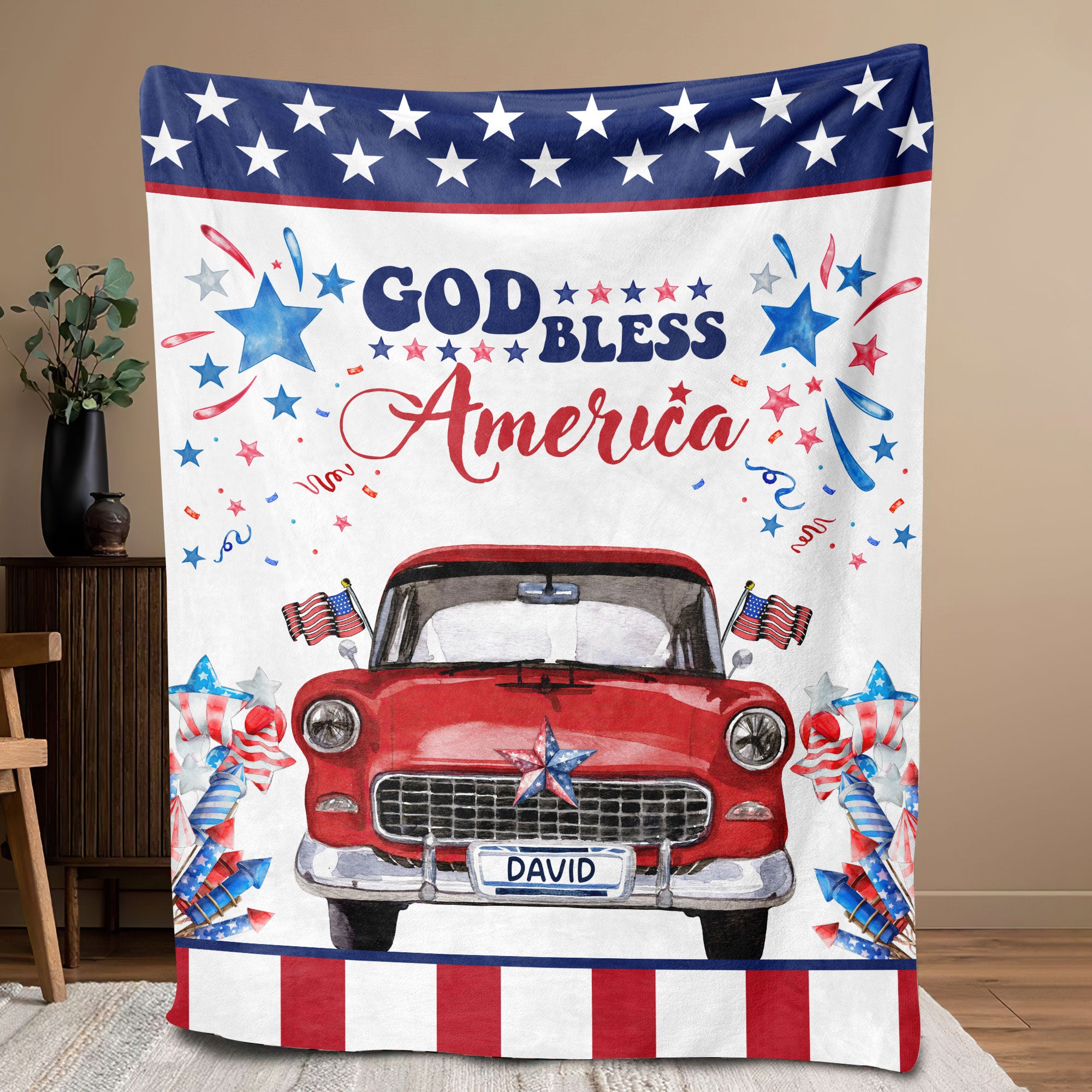 Petmytshirt 4th Of July Blanket God Bless America Blanket