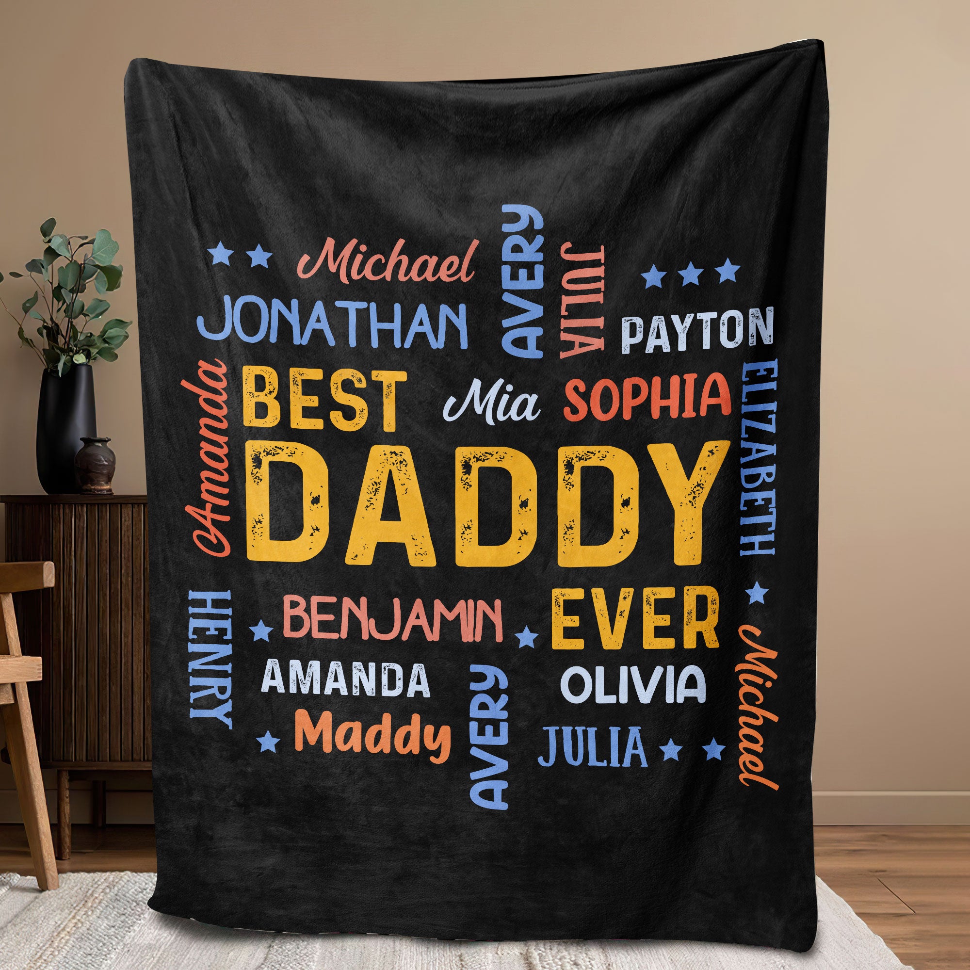 Petmytshirt Dad Blanket Best Dad Ever Blanket Custom Kids 