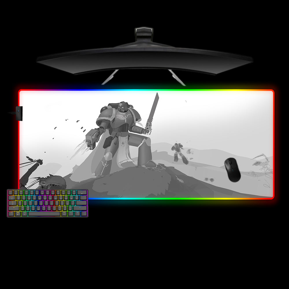 Allleftout Space Marine Art Design M-Xxl Size Rgb Gaming Mouse Pad, Computer Desk Mat